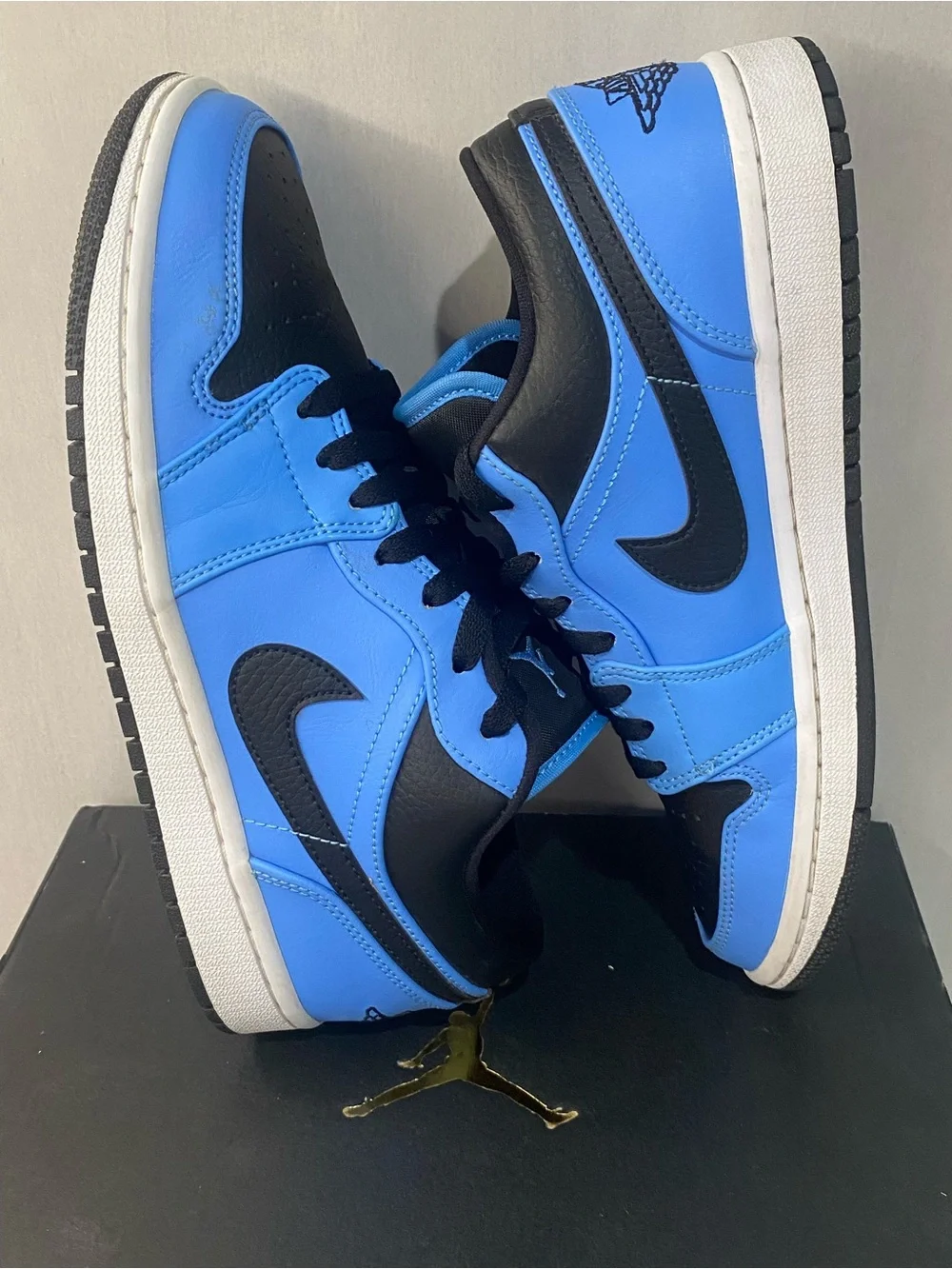 Nike Air Jordan 1 Low University Blue Black 553558-403 Men Size 7.5 UNC VNDS